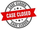 case closed stamp. case closed label on transparent background. round sign