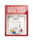 In case of emergency break glass Royalty Free Stock Photo