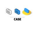 Case icon in different style Royalty Free Stock Photo