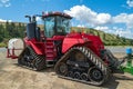 A Case IH Steiger JTI 620 Quadtrac tractor parked near Wilcox, Washington, USA - May 4,2021 Royalty Free Stock Photo