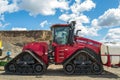 A Case IH Steiger JTI 620 Quadtrac tractor in a parking lot near Wilcox in Washington, USA - May4, 2021 Royalty Free Stock Photo