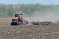 Case IH Steiger 580 Quadtrac pulling a Case yield-till system cultivator for spring planting Royalty Free Stock Photo