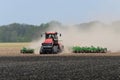 Case IH Steiger 580 Quadtrac pulling a Case yield-till system cultivator for spring planting Royalty Free Stock Photo