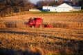 Case International Combine in a Corn Field Royalty Free Stock Photo