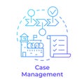 Case management blue gradient concept icon Royalty Free Stock Photo