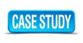 case study blue 3d realistic square button