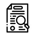 Case study icon vector outline illustration