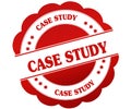 CASE STUDY red round rubber stamp Royalty Free Stock Photo