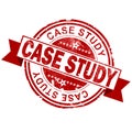 Case study red vintage stamp Royalty Free Stock Photo