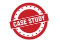 Case study round red stamp Royalty Free Stock Photo