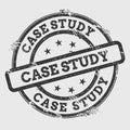 Case study rubber stamp isolated on white. Royalty Free Stock Photo