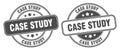 Case study stamp. case study label. round grunge sign Royalty Free Stock Photo