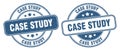 Case study stamp. case study label. round grunge sign Royalty Free Stock Photo