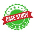 CASE STUDY text on red green ribbon stamp Royalty Free Stock Photo