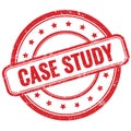 CASE STUDY text on red grungy round rubber stamp Royalty Free Stock Photo