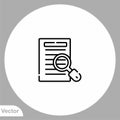 Case study vector icon sign symbol Royalty Free Stock Photo