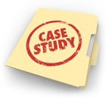 Case Study Words Stamped Manila Folder File Example Document Royalty Free Stock Photo
