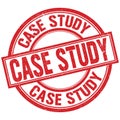 CASE STUDY written word on red stamp sign Royalty Free Stock Photo