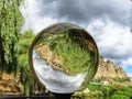 Casemates through crystal ball Royalty Free Stock Photo
