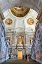 Caserta Campania Italy. The entrance to the Royal Palace and the majestic staircase of honour by Luigi Vanvitelli