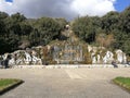 Royal Palace of Caserta - Fountain of Diana and Actaeon with the Great Waterfall Royalty Free Stock Photo