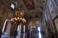 The splendid Royal Palace of Caserta, its interiors Royalty Free Stock Photo