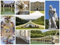 Caserta Royal Palace Collage Royalty Free Stock Photo