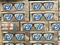 Cases of cans of Coors Light Beer at a Sam`s Club warehouse store in Orlando, Florida