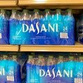 Cases of Dasani bottled water at a Publix store