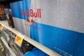 Cases of Red Bull Energy Drink Royalty Free Stock Photo