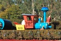 Casey Jr. Train attraction riding through Disneyland, California, in Fantasyland