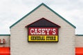 Casey's General Store Exterior and Sign Royalty Free Stock Photo