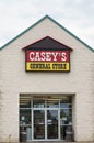 Casey's General Store Exterior and Sign Royalty Free Stock Photo