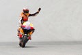 Casey Stoner celebrating the victory Royalty Free Stock Photo