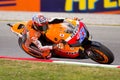 Casey Stoner racing at Catalunya Circuit Royalty Free Stock Photo
