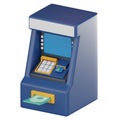 Cash Access, ATM Machine Icon. 3D render Royalty Free Stock Photo