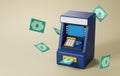 Cash Access, ATM Machine Icon. 3D render Royalty Free Stock Photo