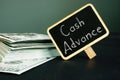 Cash advance is shown on the photo using the text Royalty Free Stock Photo
