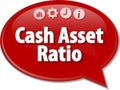 Cash Asset Ratio blank business diagram illustration Royalty Free Stock Photo