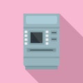 Cash atm receipt icon, flat style Royalty Free Stock Photo