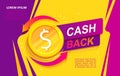 Cash back advertise banner. Promotion of refund. Royalty Free Stock Photo