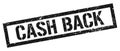 CASH BACK black grungy rectangle stamp Royalty Free Stock Photo