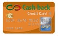 Cash back credit card that is a generic design with generic logos.