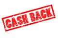 Cash back grunge rubber stamp on white background. cash back red Royalty Free Stock Photo