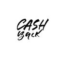 Cash Back. Hand drawn vector lettering. Modern dry brush calligraphy. Handwritten quote. Printable phrase. Royalty Free Stock Photo