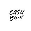 Cash Back. Hand drawn vector lettering. Modern dry brush calligraphy. Handwritten quote. Printable phrase. Royalty Free Stock Photo