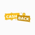 Cash back Label Vector Template Design Illustration Royalty Free Stock Photo