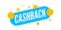 Cash back offer banner design. Promotion refund cashback money sale poster Royalty Free Stock Photo