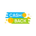 Cash back offer banner design. Promotion refund cashback money sale poster Royalty Free Stock Photo