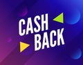 Cash back offer banner design. Promotion refund cashback money sale poster